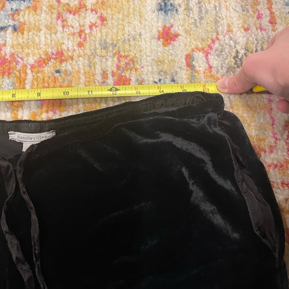 Ghost Black velvet drawstring gypsy pant - Picture 4 of 6